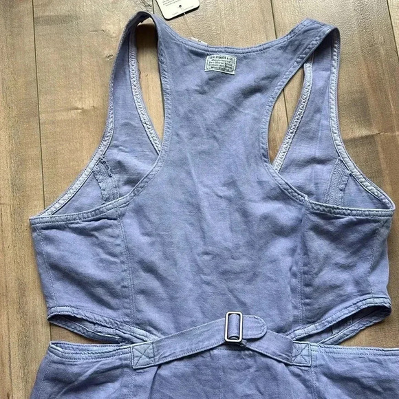 NWT Levi’s Rydon Cutout Romper Cotton/Hemp, Size Large in Dusty Persian - Picture 13 of 14